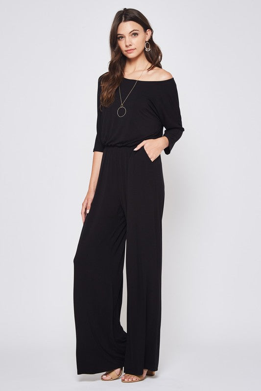 Boat neck Palazzo Jumpsuit