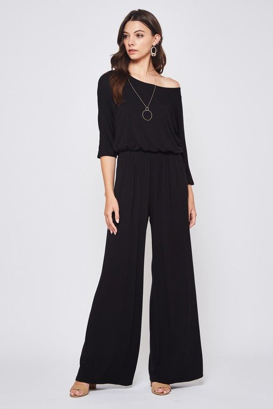 Boat neck Palazzo Jumpsuit
