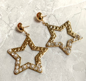 Pearls & Stars earrings
