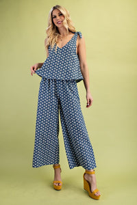 Embroidered denim Jumpsuit