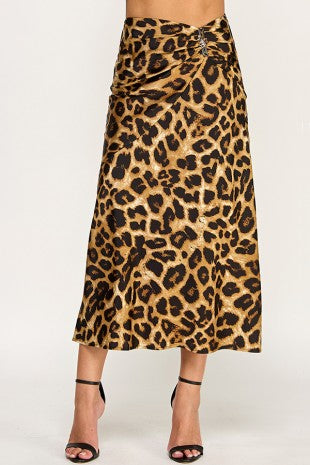 Leopard MIDI skirt
