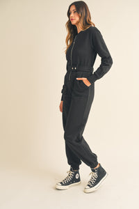 Front zipper jumpsuit