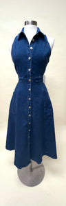 Front buttons denim dress