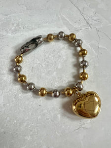 Stainless Steel Heart balls bracelet