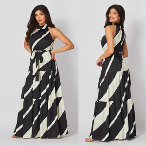 Striped maxi dress