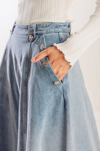 Marie’s midi denim skirt