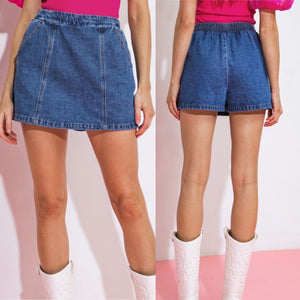 Flat Denim skort