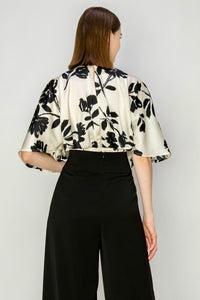 Satin printed blouse