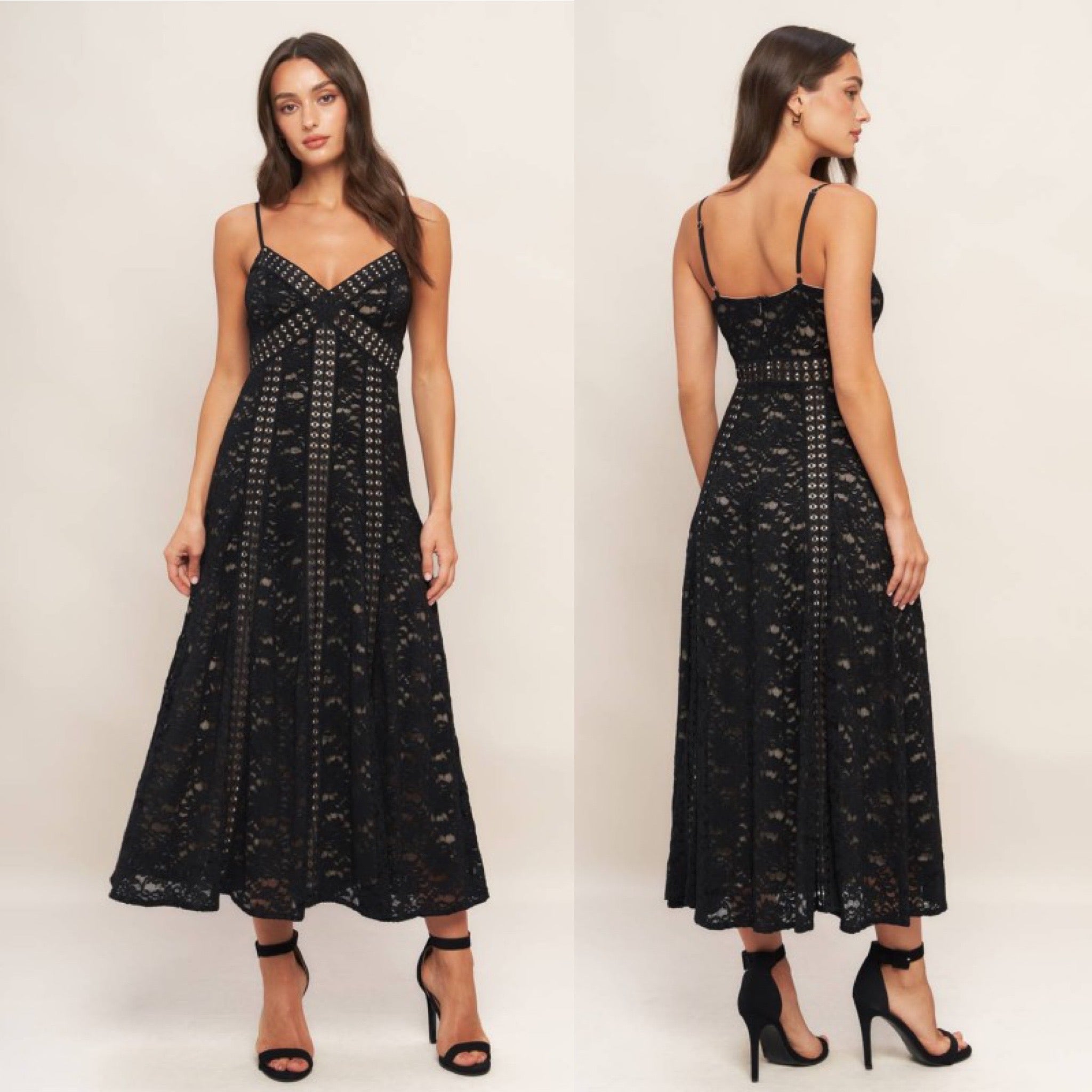 Isabela’s lace midi dress