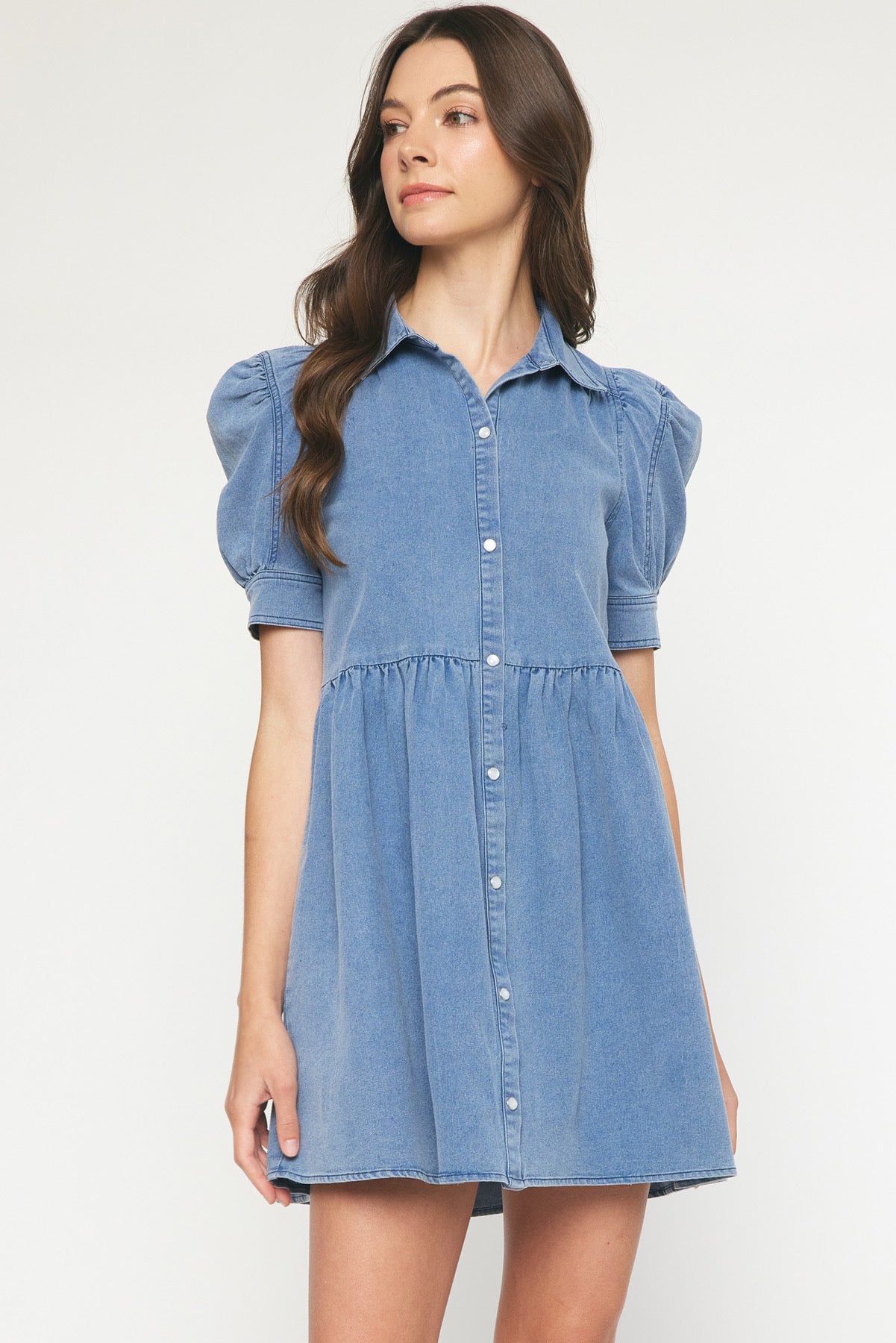 Stretch denim dress