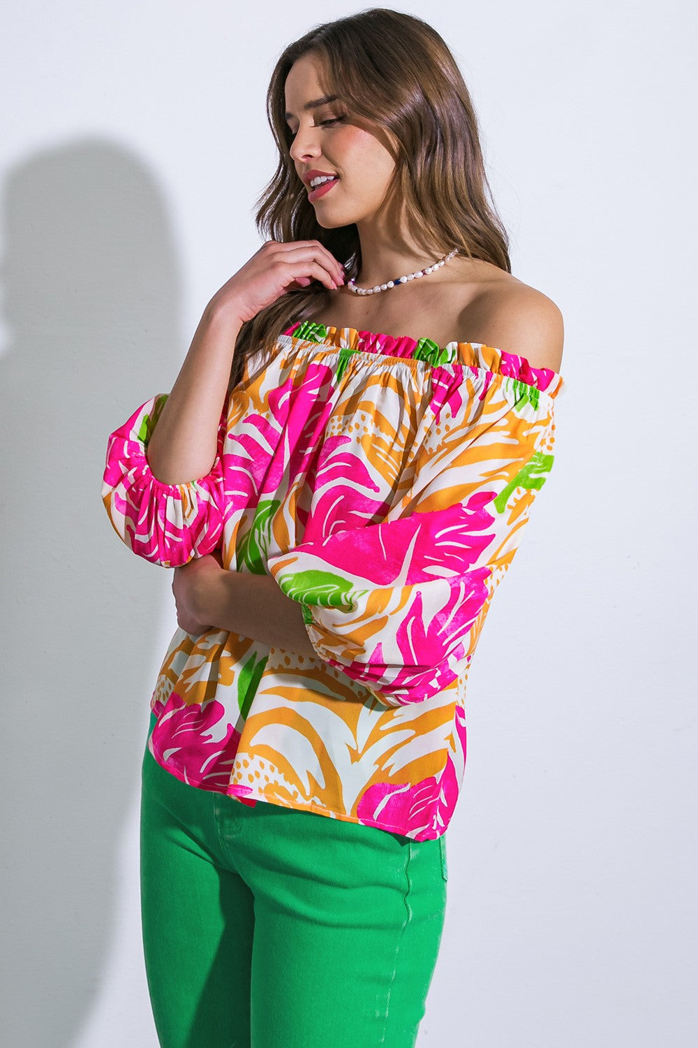 Sleeves printed blouse