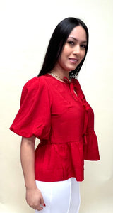 Front ties blouse