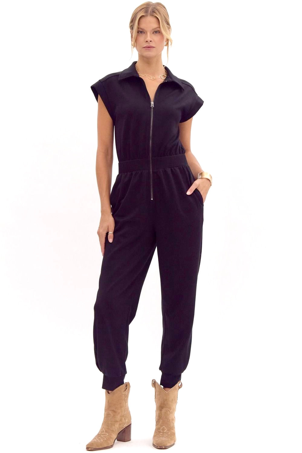 From zipper jumpsuit