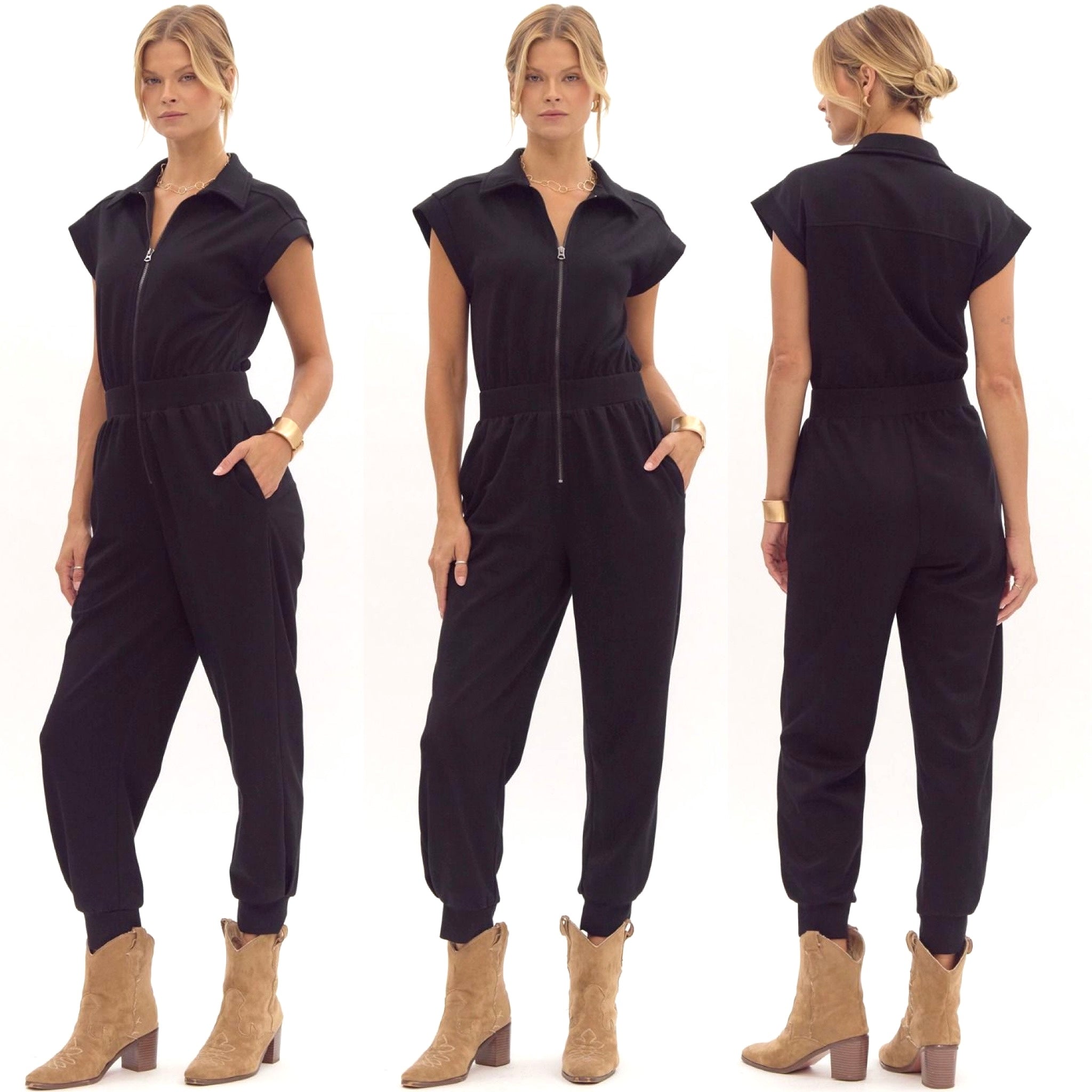 From zipper jumpsuit