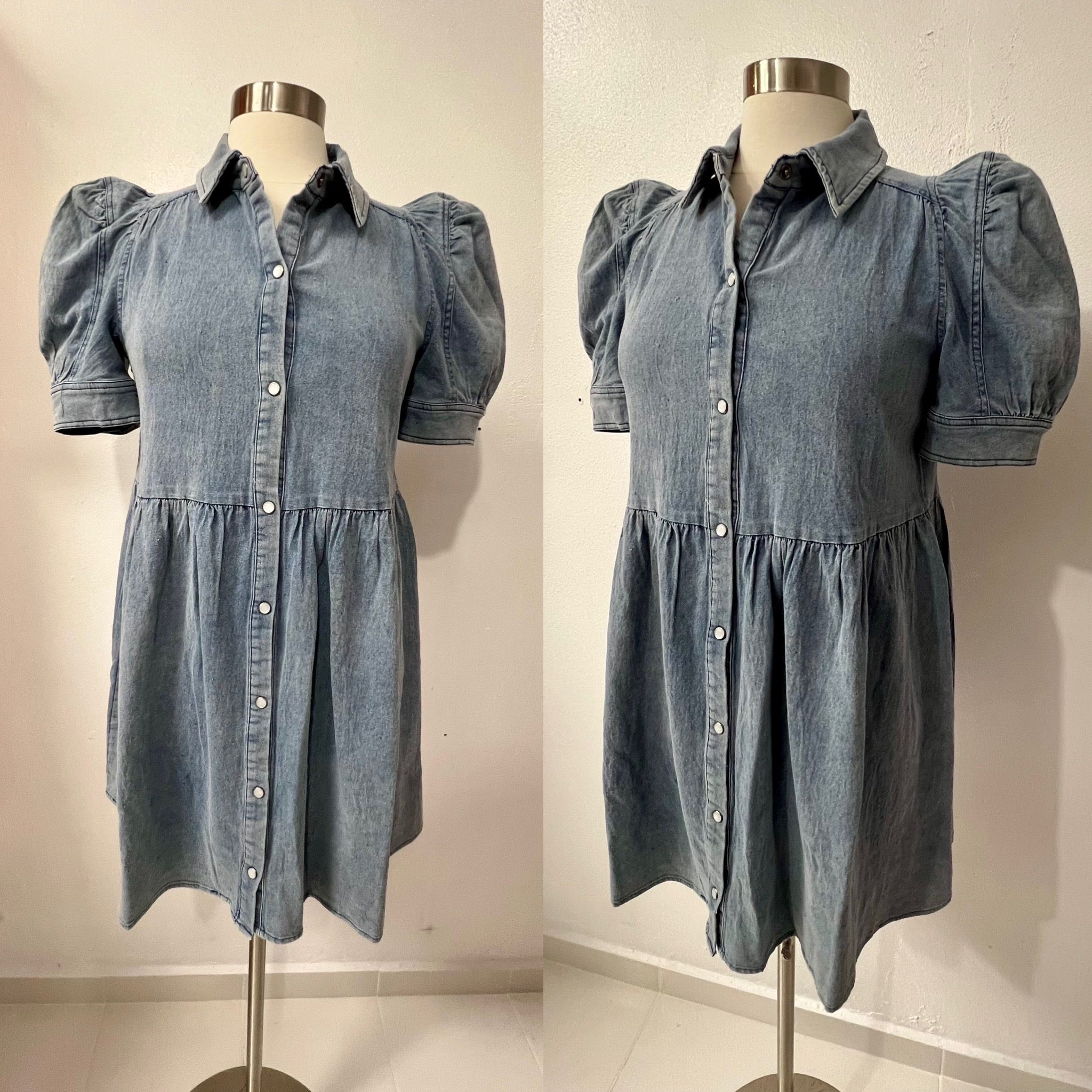 Stretch denim dress