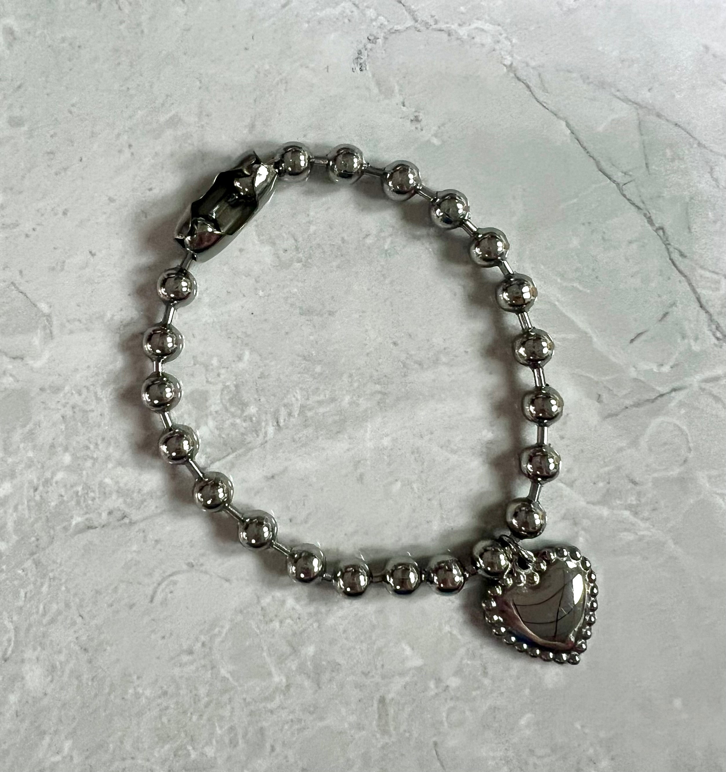 Stainless Steel heart balls bracelet