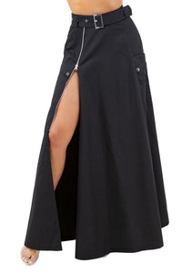 Zipper maxi skirt