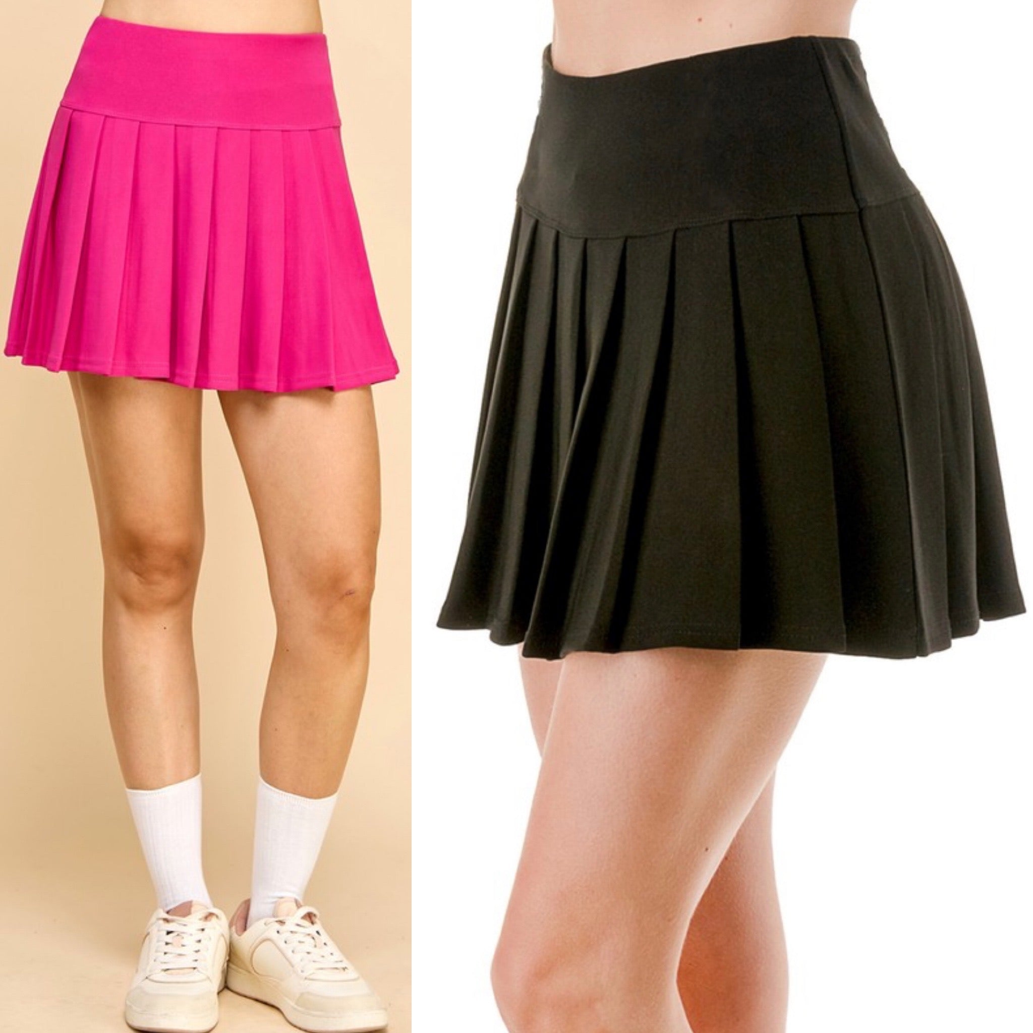 Low pleated skirt & skort