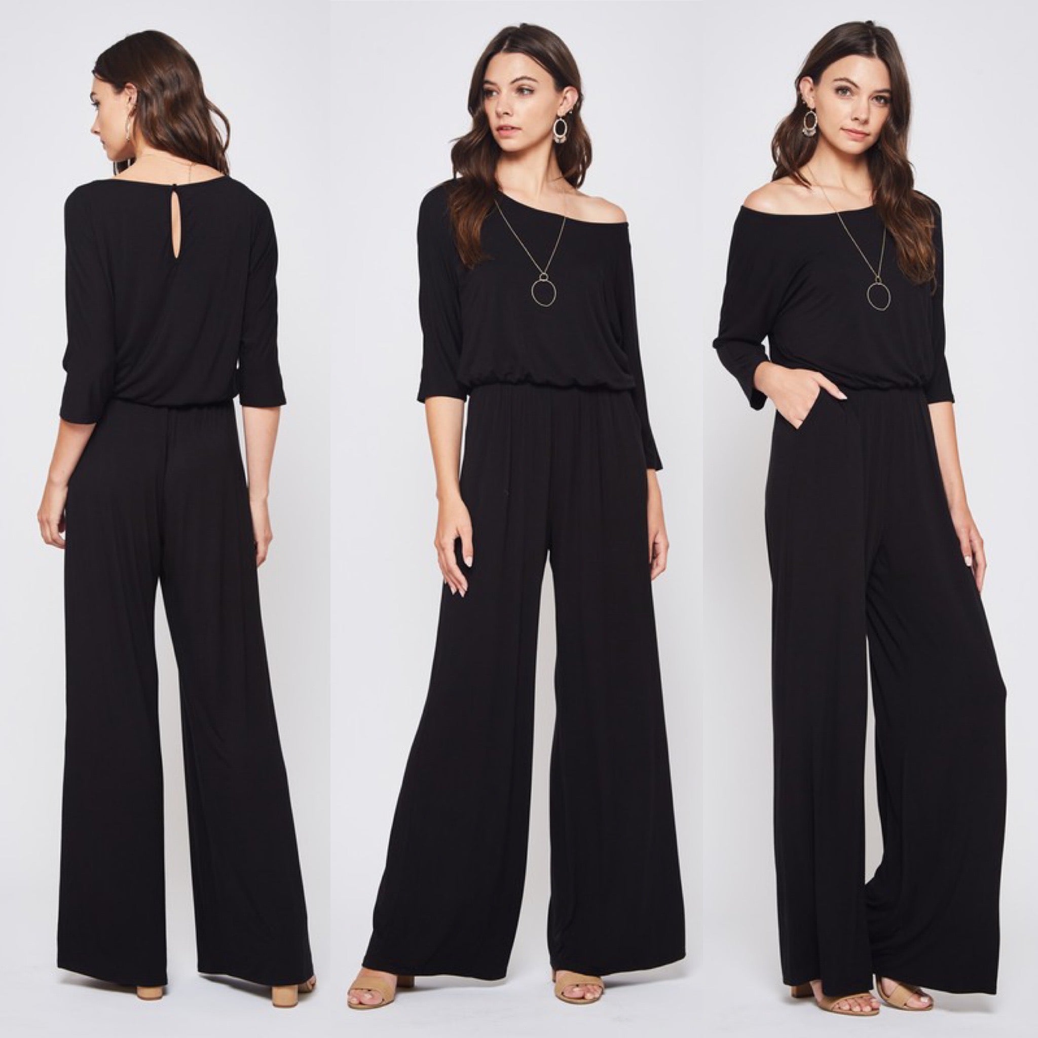 Boat neck Palazzo Jumpsuit