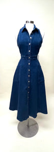 Front buttons denim dress