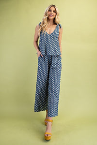 Embroidered denim Jumpsuit