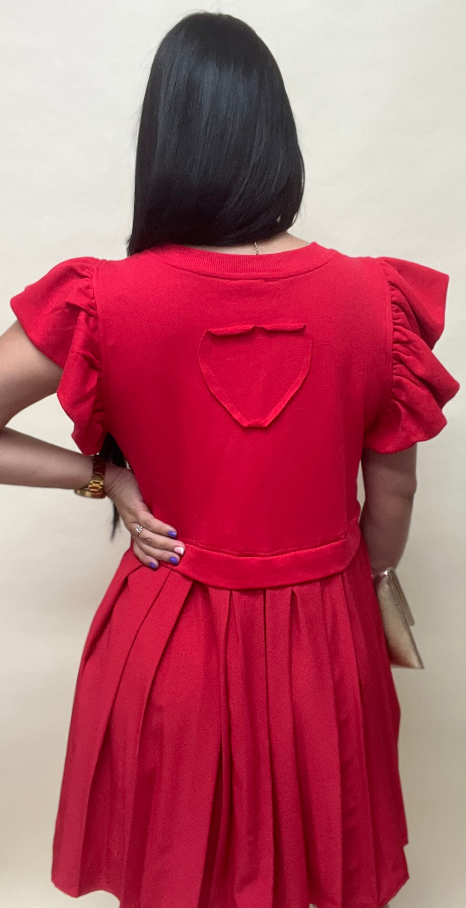 Pleated Knit Dress