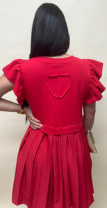 Pleated Knit Dress