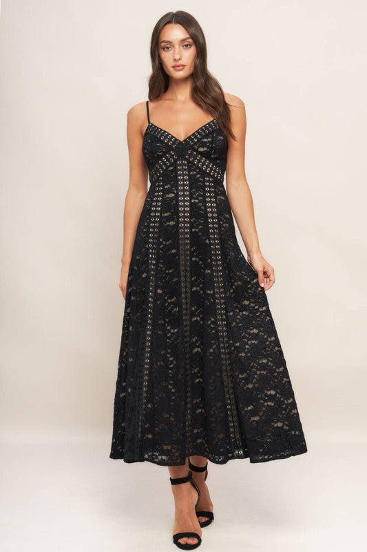 Isabela’s lace midi dress