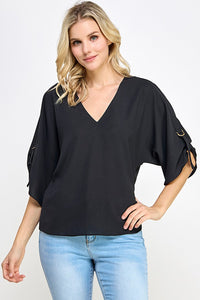 Adjustable sleeves blouse