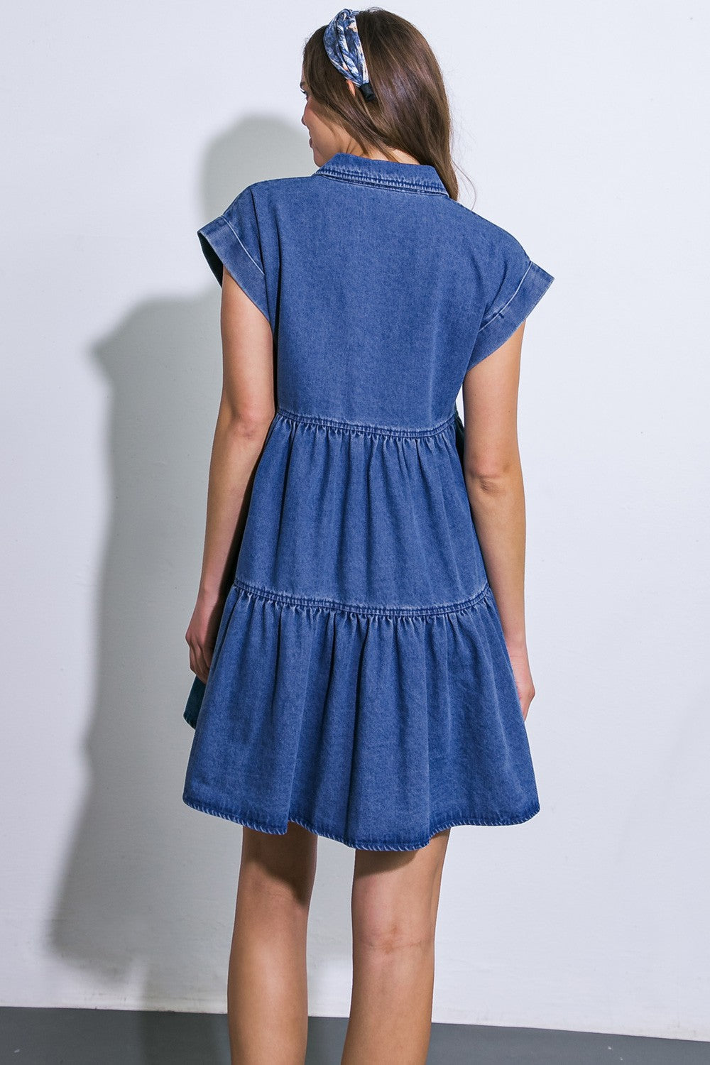 Layared denim dress