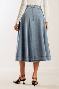 Marie’s midi denim skirt