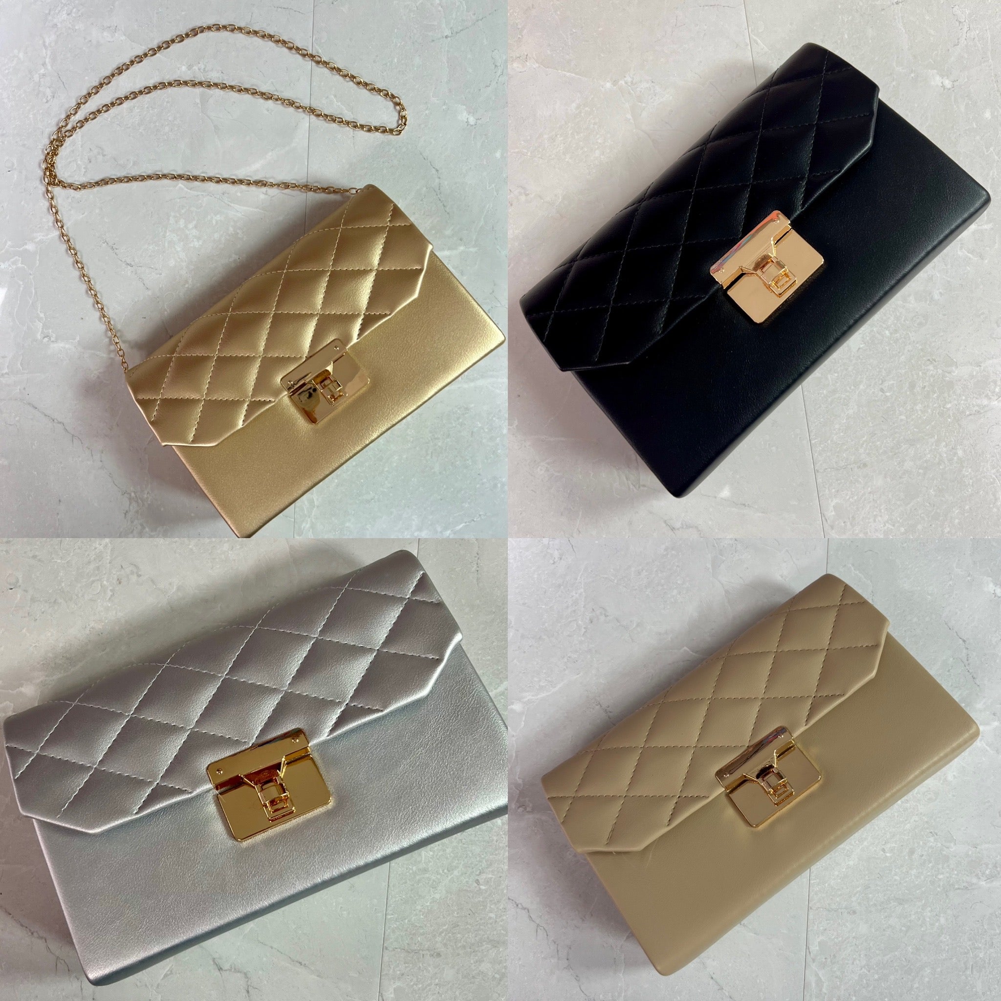 Plaided clutch bag