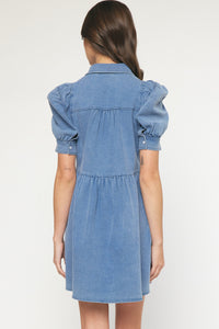 Stretch denim dress