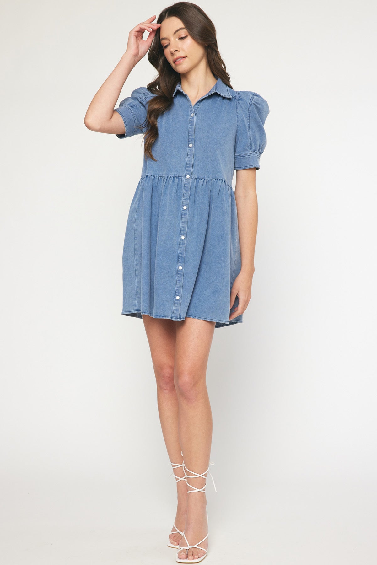 Stretch denim dress