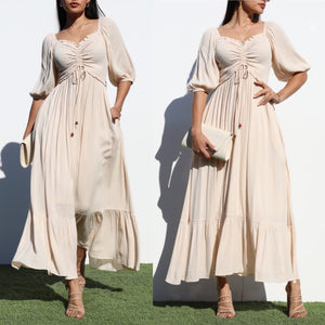 Adjustable front straps MIDI dress