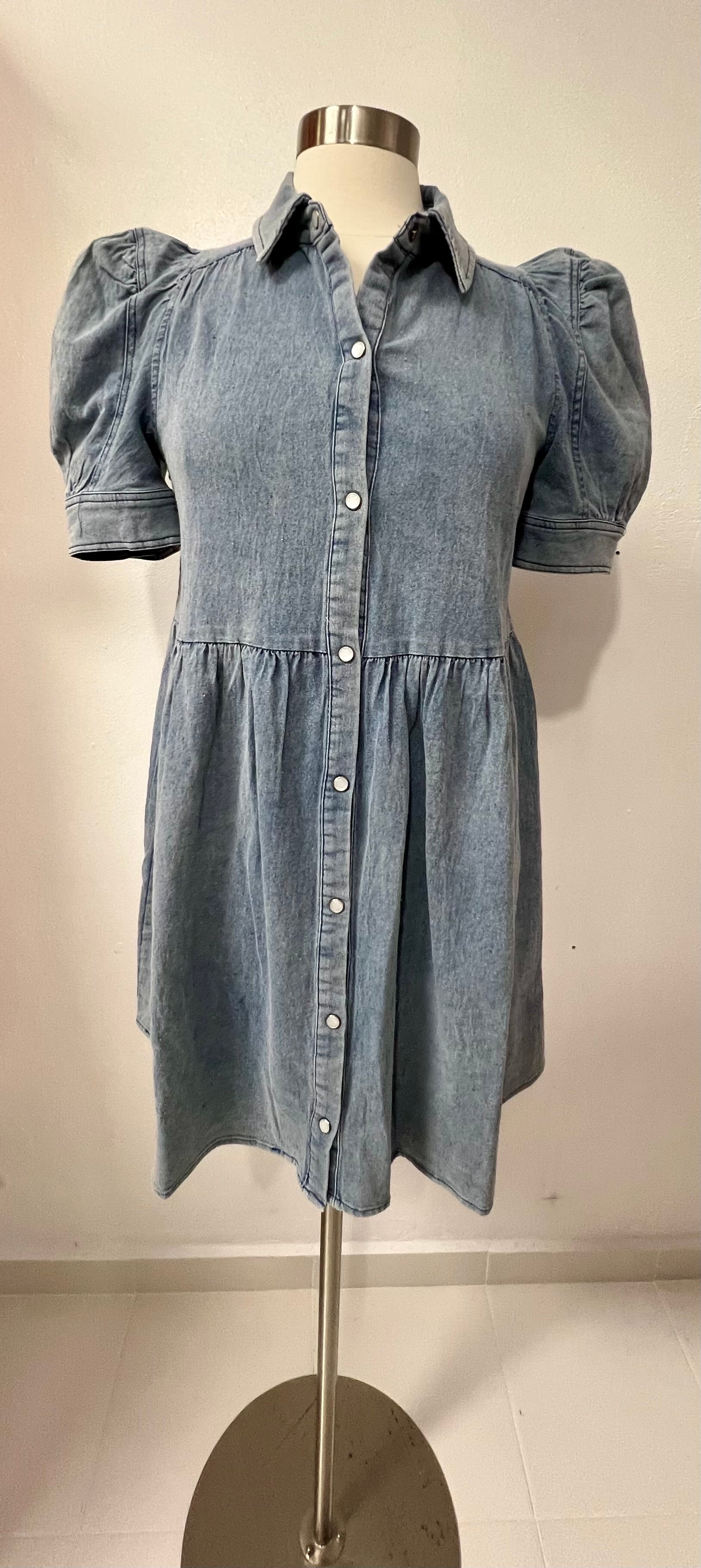 Stretch denim dress