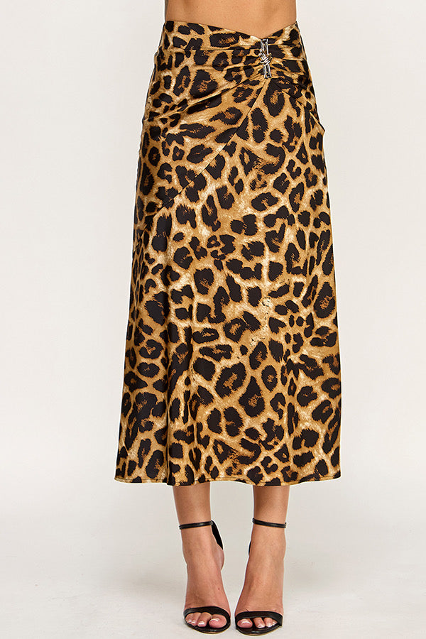 Leopard MIDI skirt