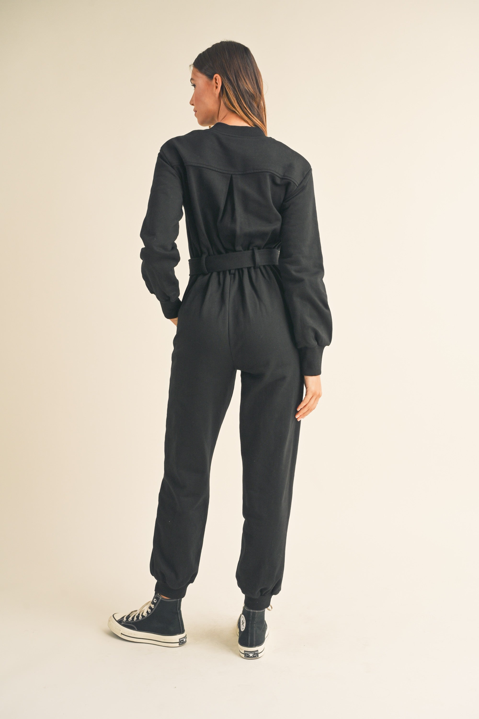 Front zipper jumpsuit