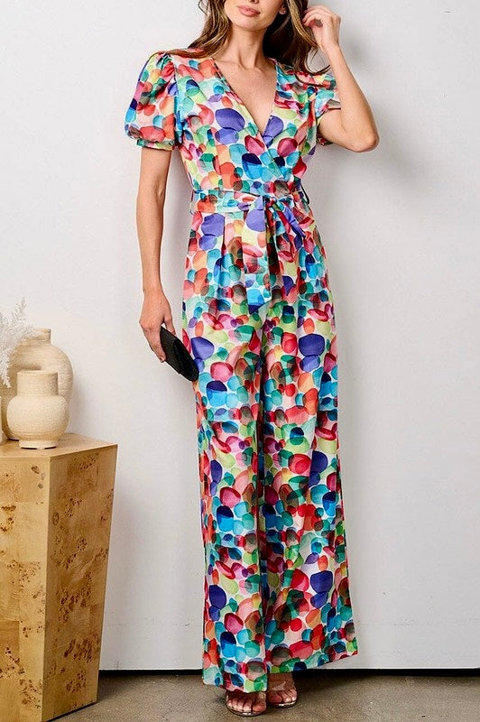 Colorful printed jumpsuit