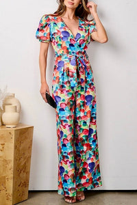 Colorful printed jumpsuit