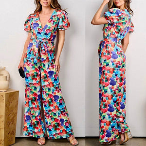 Colorful printed jumpsuit