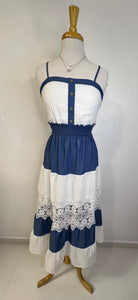 Eyelet & Denim dress