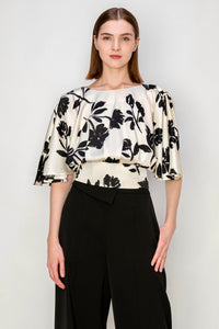 Satin printed blouse