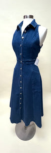 Front buttons denim dress