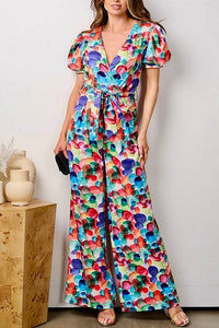 Colorful printed jumpsuit