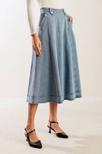 Marie’s midi denim skirt