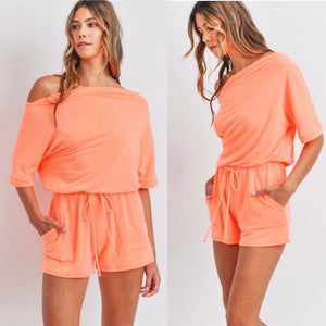 Boat neck romper