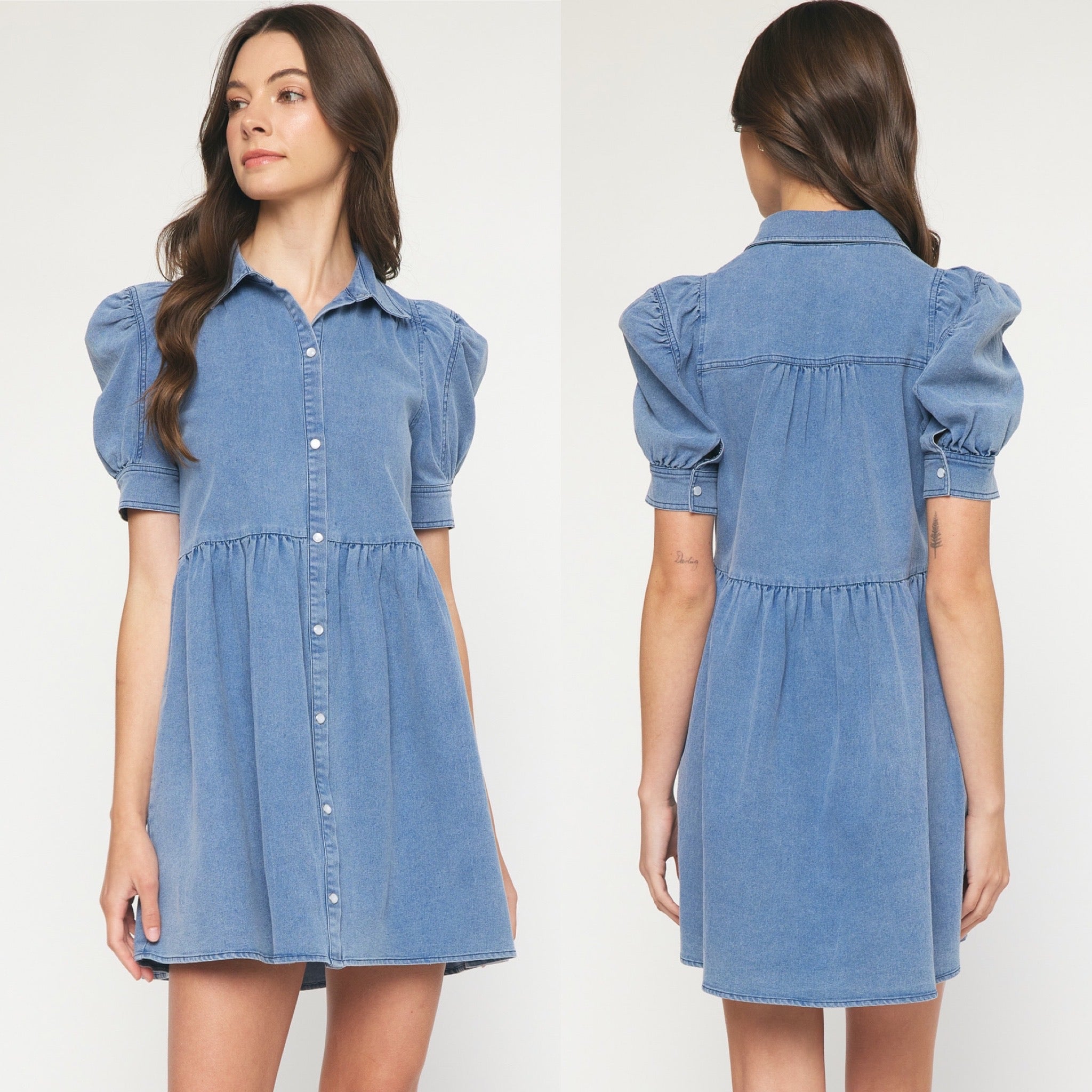 Stretch denim dress