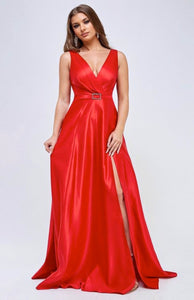 Special occasion V neck gown