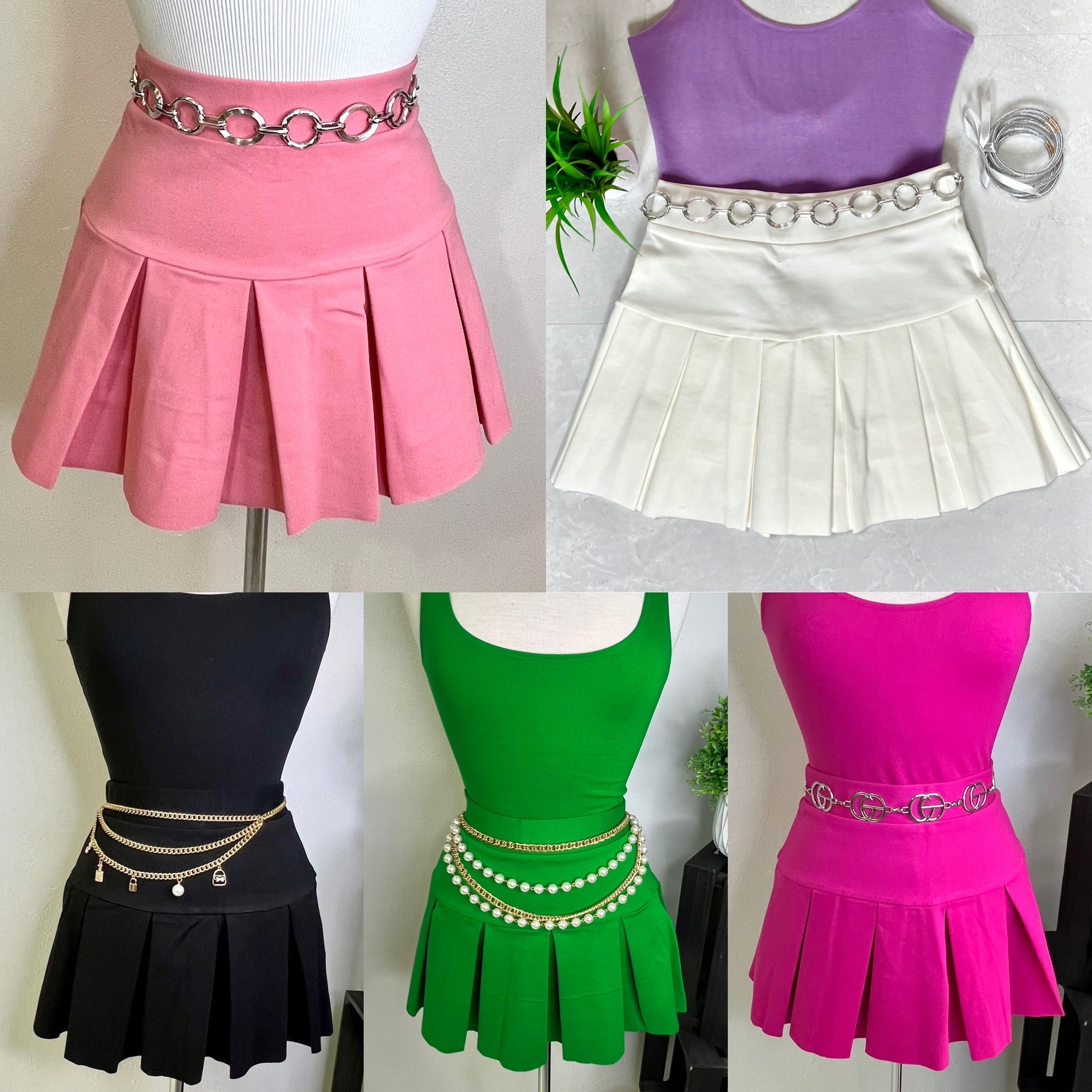 Pleated skort